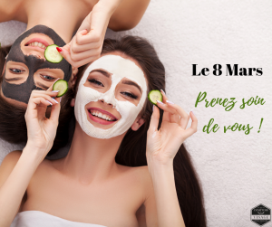 votre masque visage ou gommage offert le 8 mars